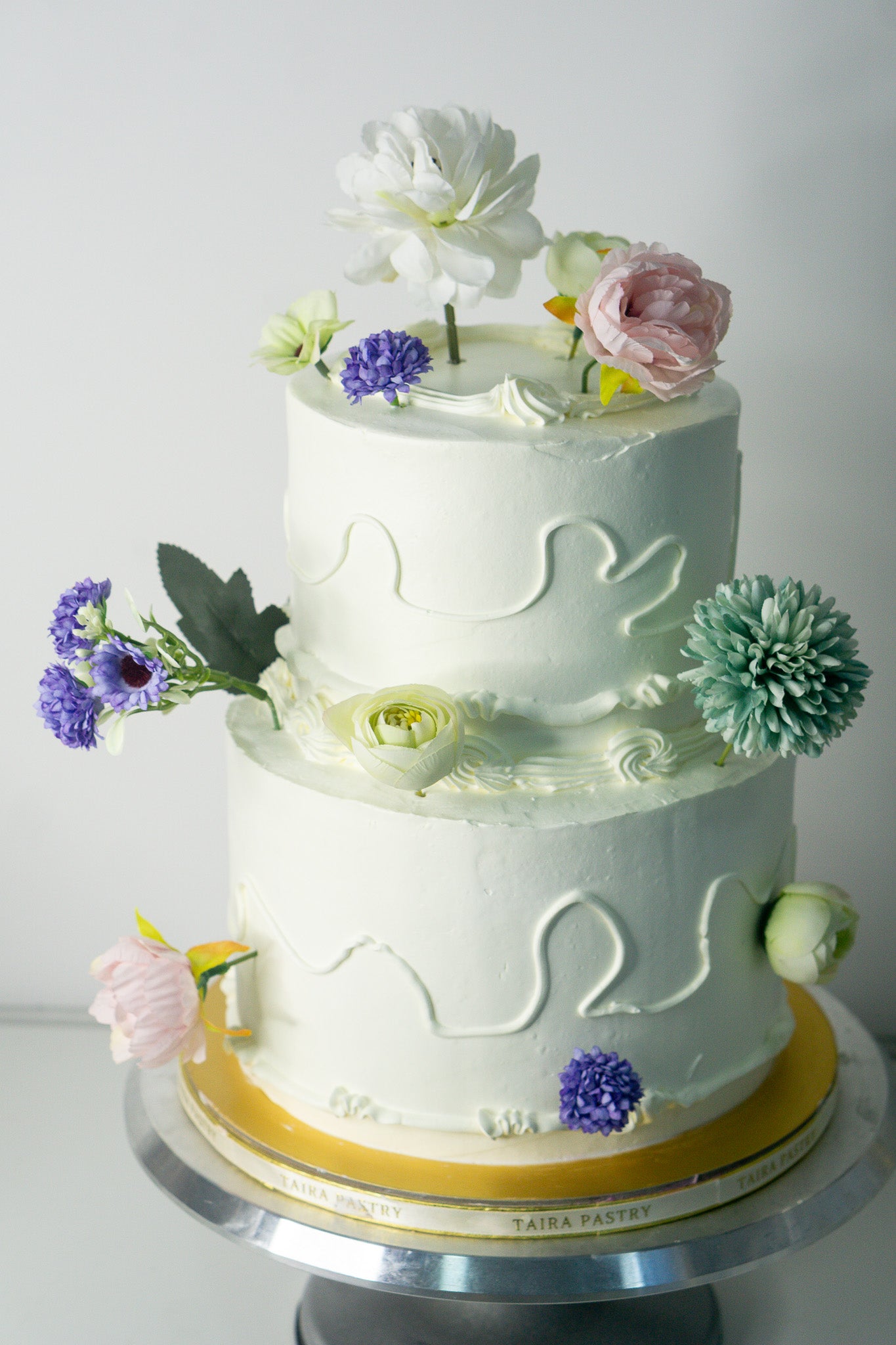 Abstract Floral Cake