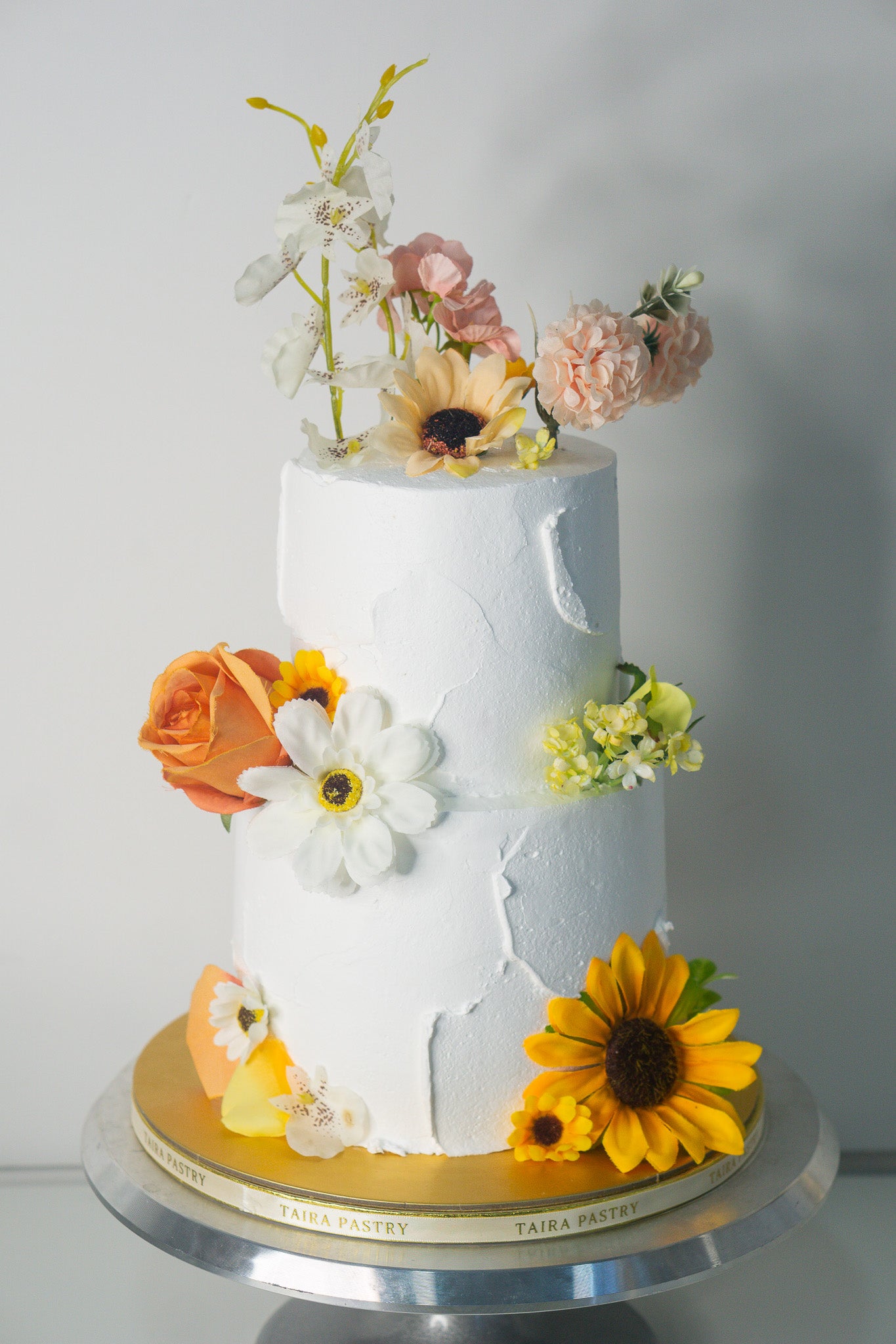 Abstract Floral Cake
