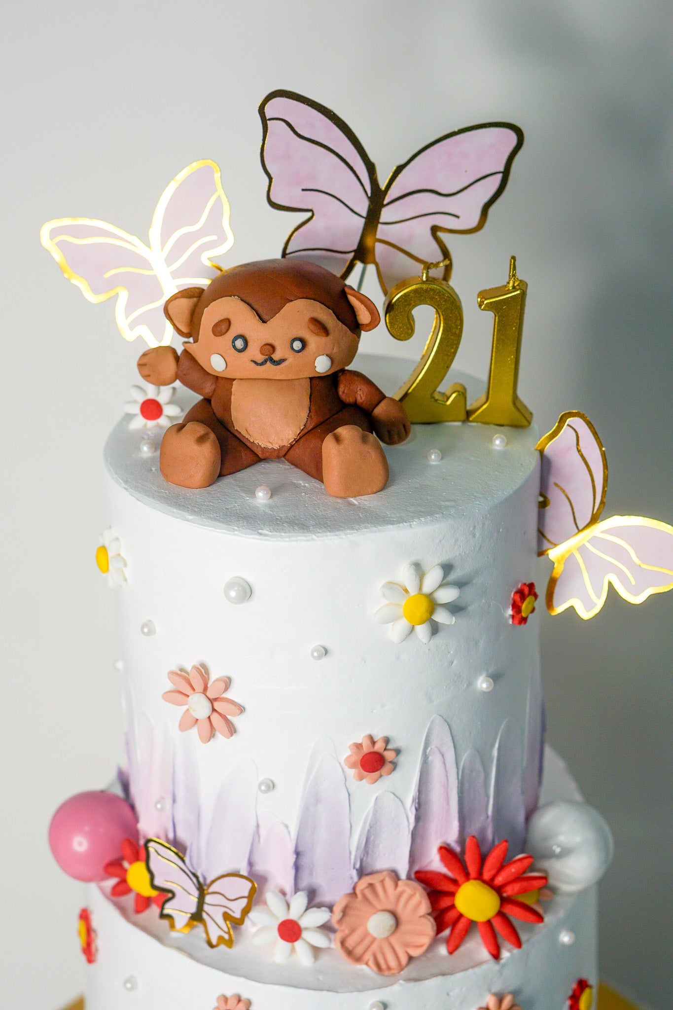 Pastel Floral Animal Cake