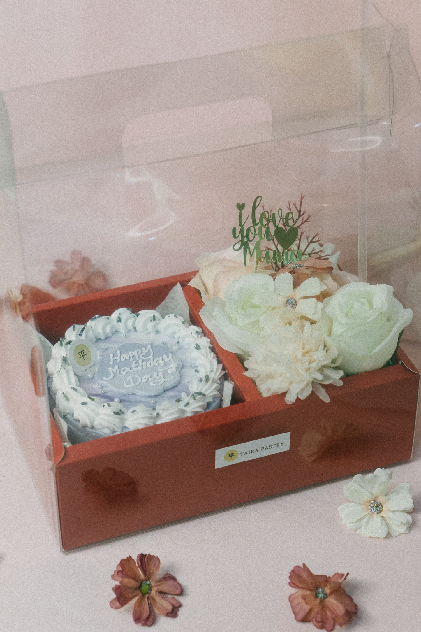4" Cake with Flowers Set