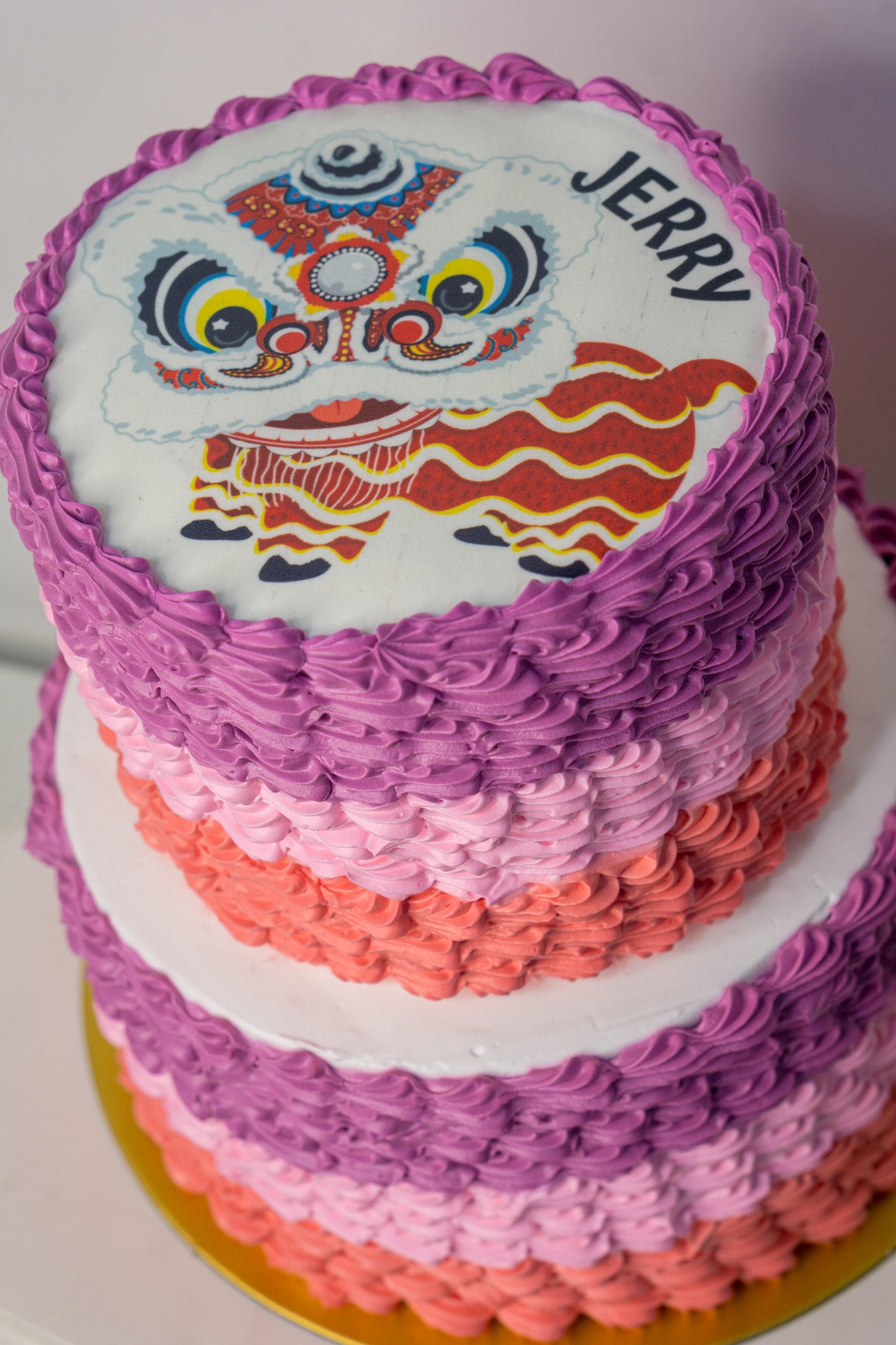 Vintage Style Image Print Cake