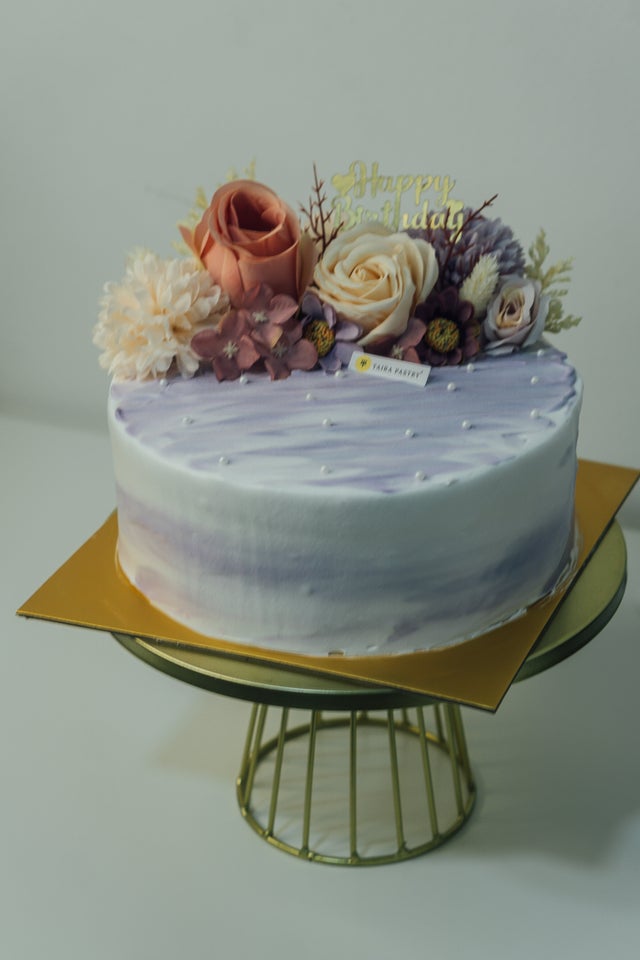 Pink Rose Pearl Cake