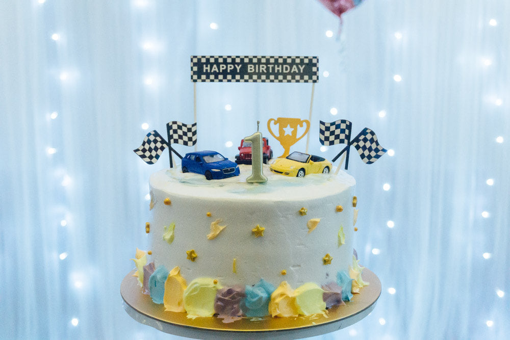 Vibrant Race Car Cake