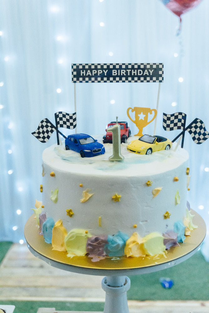Vibrant Race Car Cake
