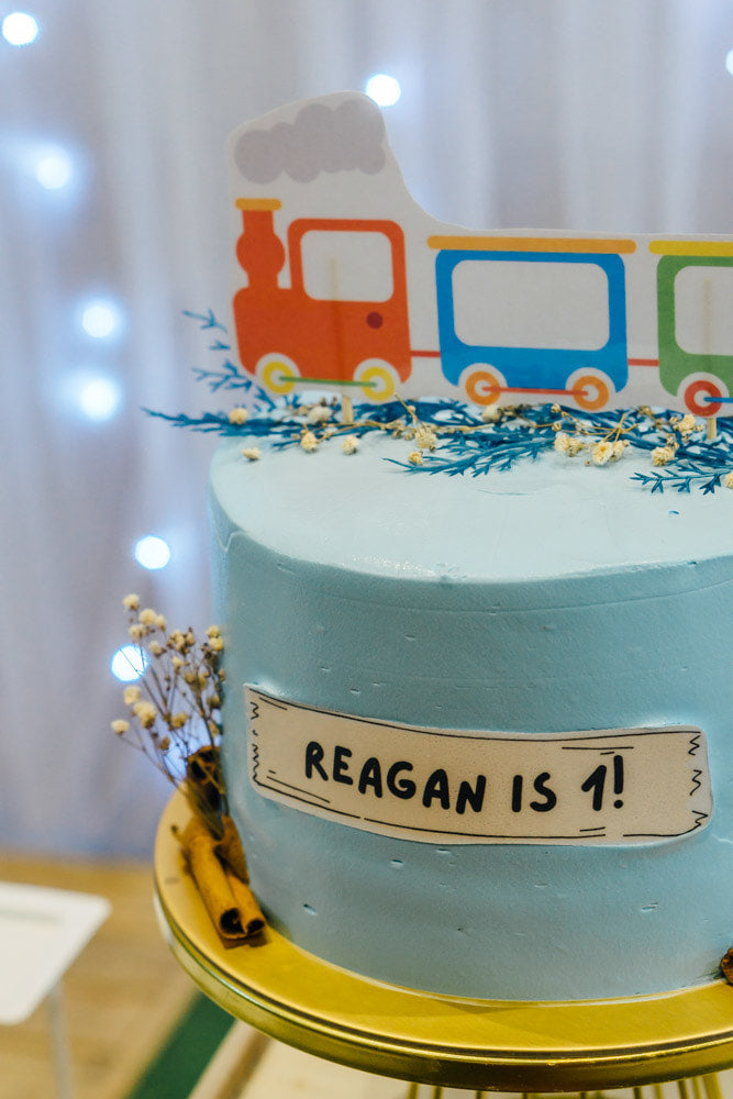 Minimalist Train Cake