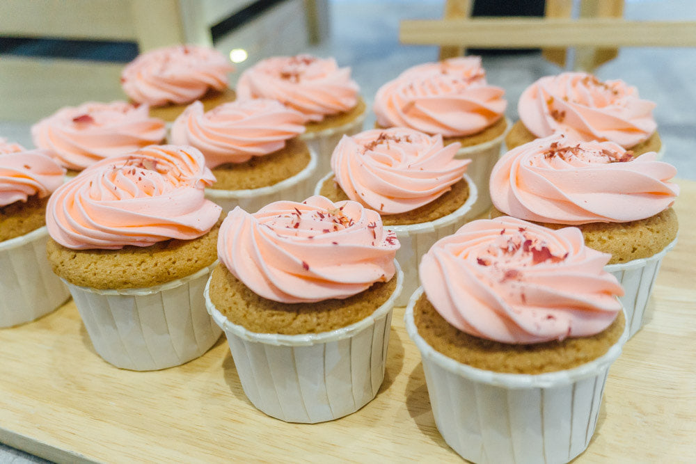 Floral Pink Cupcakes (Box of 12)