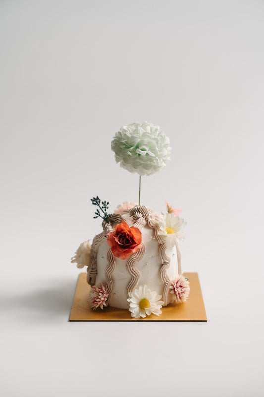 Abstract Flower Jar Cake