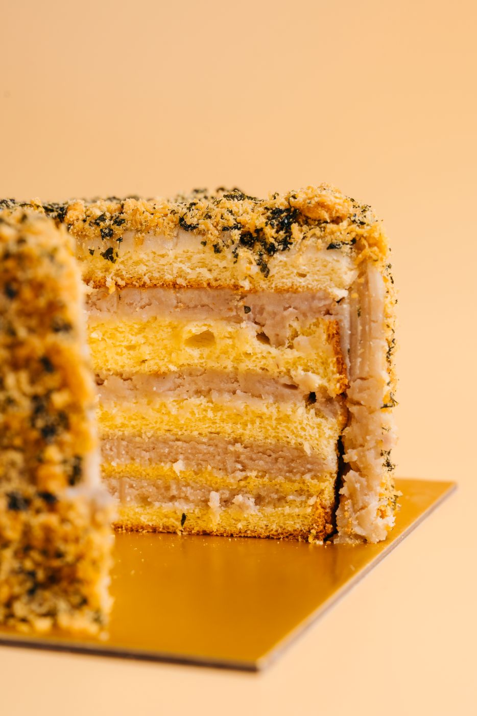 Chicken Floss Taro Cake