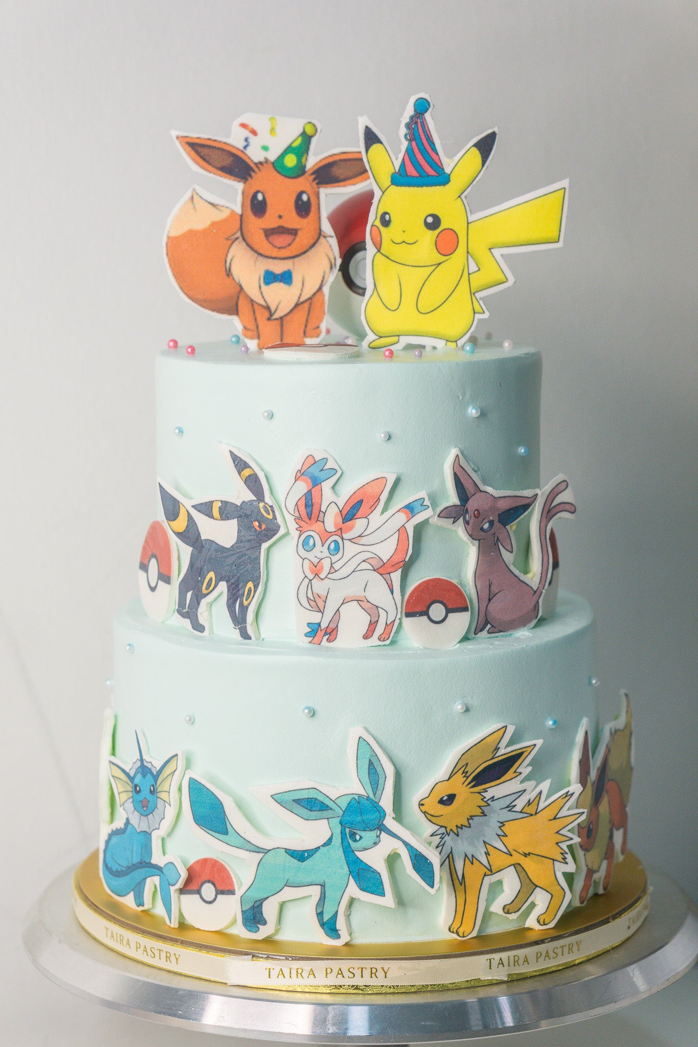 Pikachu & Eevee Evolution Cake