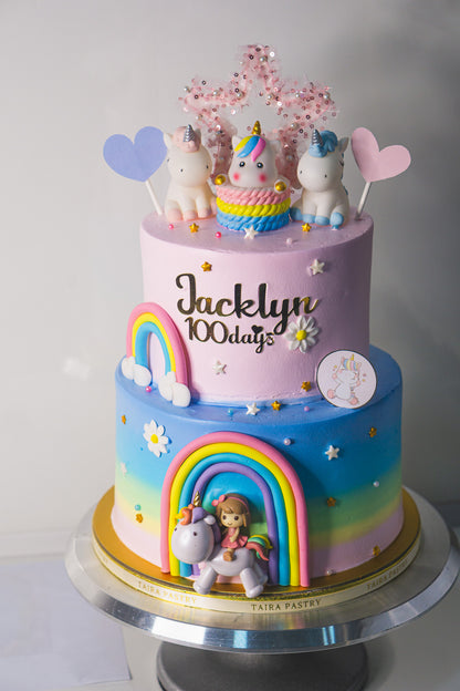 Rainbow Unicorn Cake