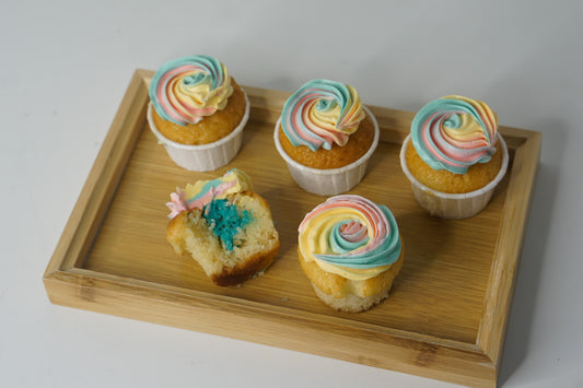 Gender Reveal Rainbow Cupcakes (Box of 12)