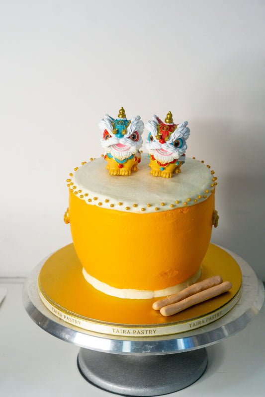 Lion Dance Drum Cake