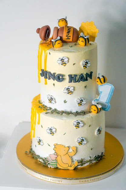 Honey Bee Pooh Bear Cake