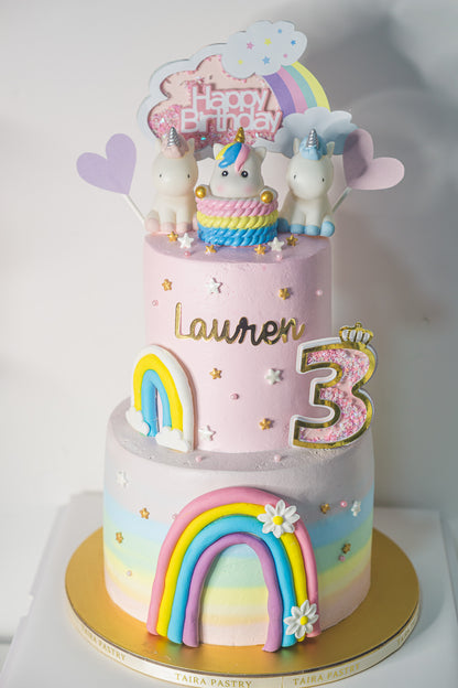 Rainbow Unicorn Cake