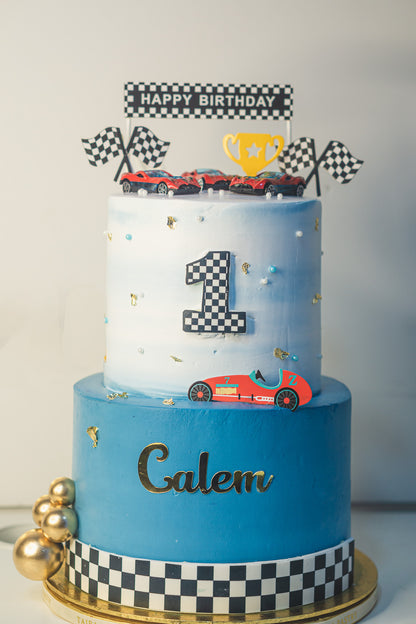 Vibrant Race Car Cake