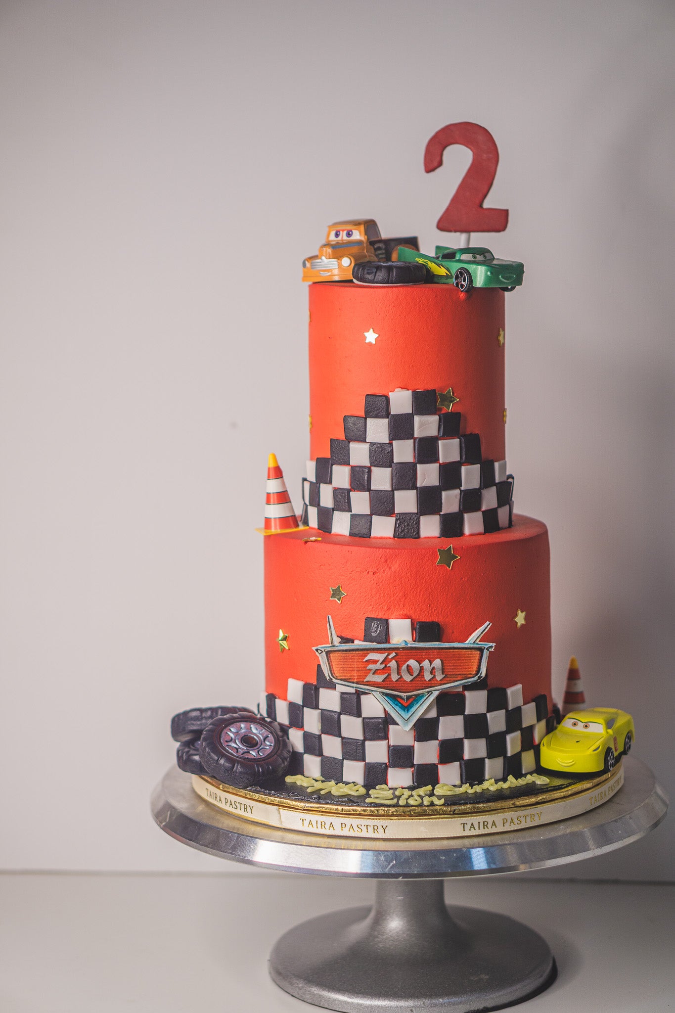 Race Car with Wheels Cake