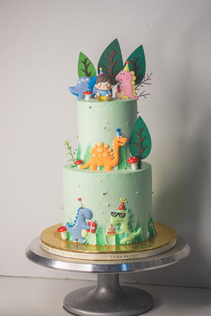 Vibrant Dino Cake