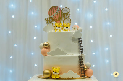 Twin Tiger Hot Air Balloon Cake