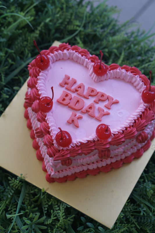 Vintage Heart Cake -