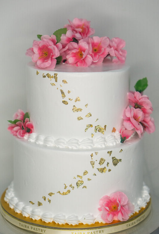 Oriental Pink Floral Cake