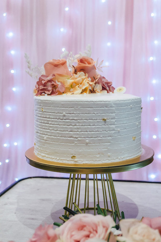 Pink Rose Pearl Cake