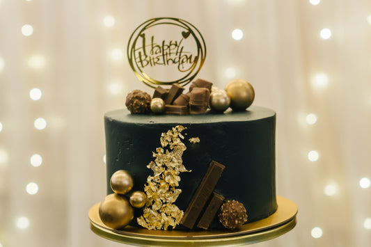 Gold & Black Cake