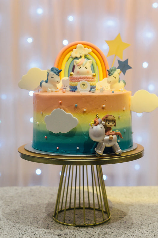 Rainbow Unicorn Cake